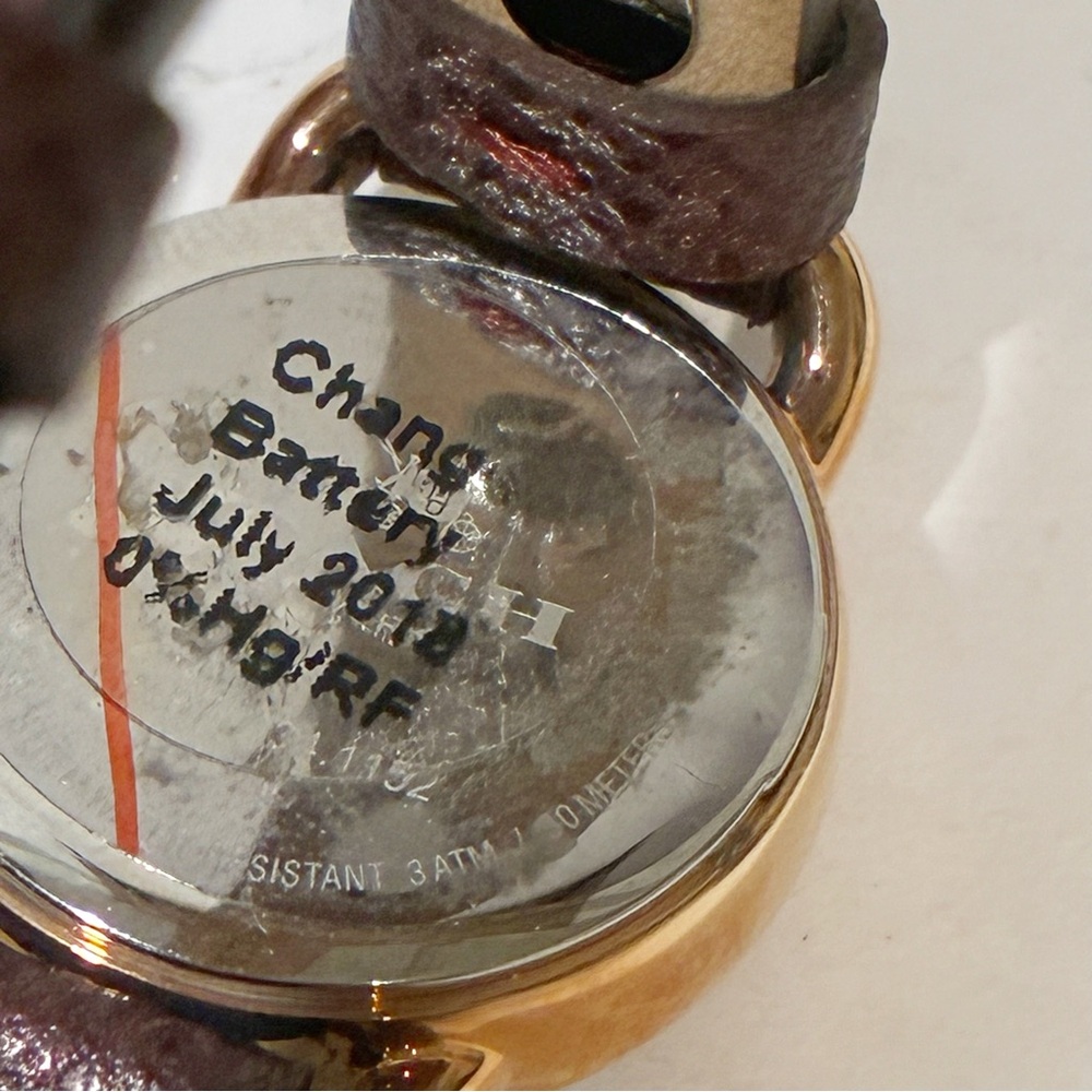 Coach Delancey Metallic Rose Gold Plated Grommet Watch NEW - Picture 5 of 5